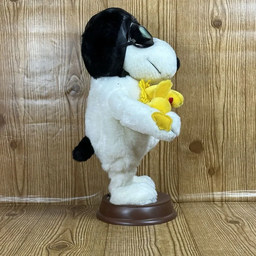 Snoopy Red Baron & Woodstock 1993 Santa’s Best Holiday Animation Christmas Decor